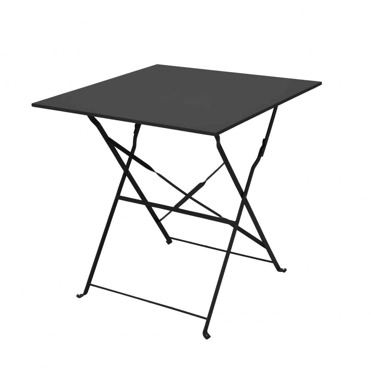 Table pliante 70x70cm acier Gris anthracite