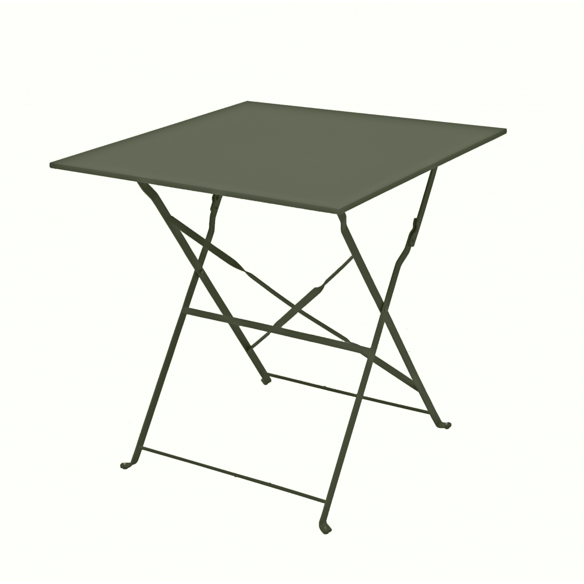 Table Pliante 70x70cm Acier Kaki "Merida"