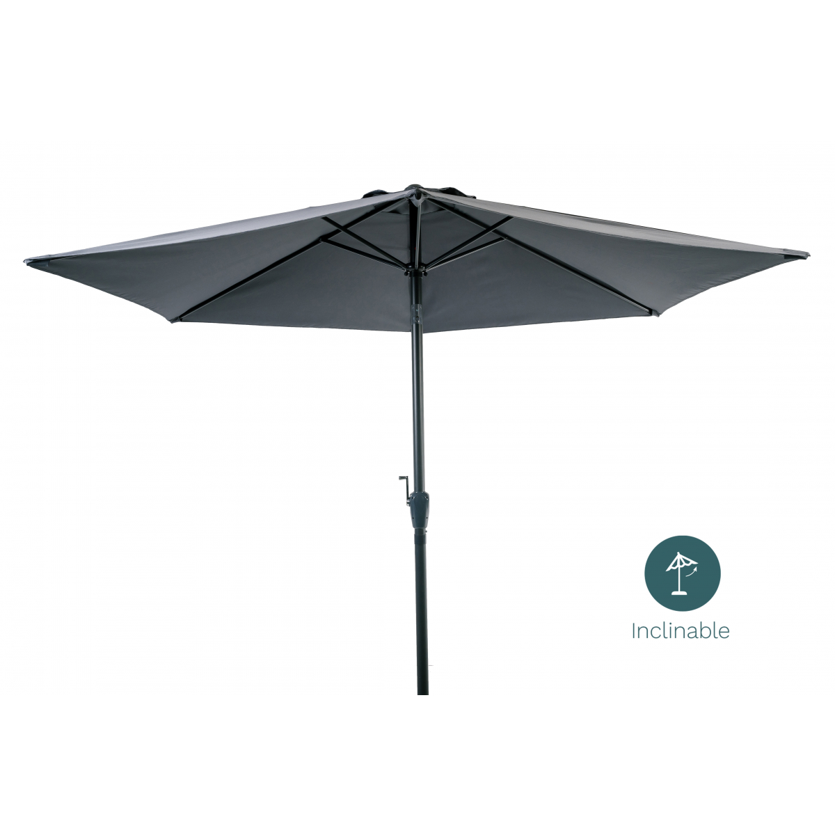 Parasol Inclinable 3M Gris Anthracite 38mm - Aluminium