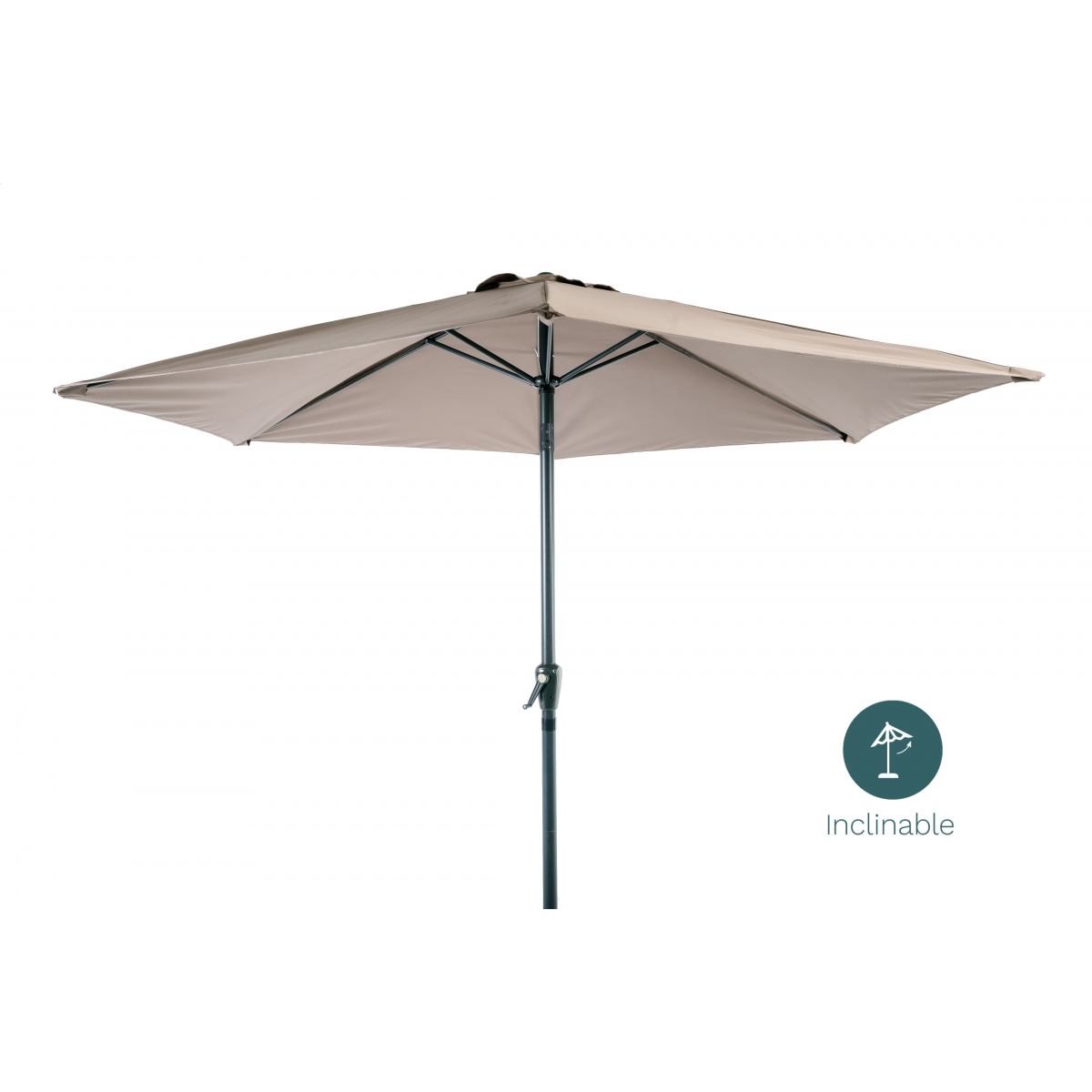 Parasol Inclinable 3M Marron 38mm - Aluminium