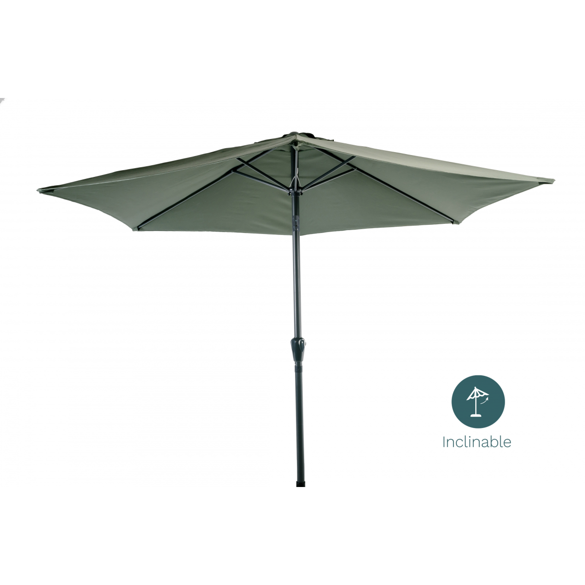 Parasol Inclinable 3M Kaki 38mm - Aluminium