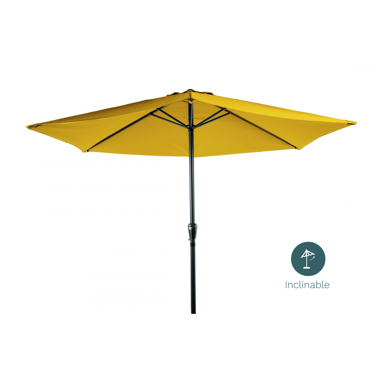 Parasol Inclinable 3M Jaune Solaire 38mm - Aluminium