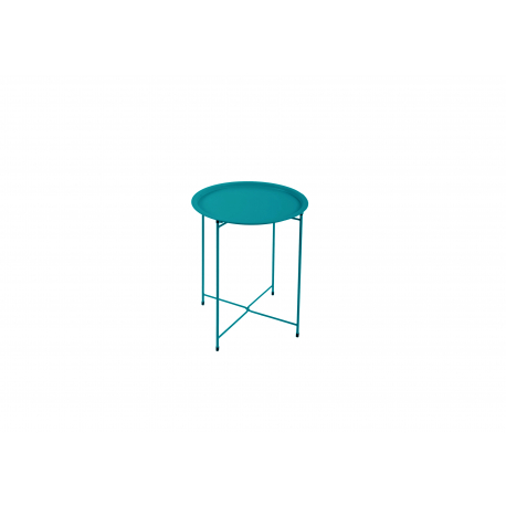 Table D'appoint Ronde Turquoise Acier - SUNJOY