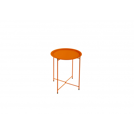 Table D'appoint Ronde Mandarine Acier - SUNJOY