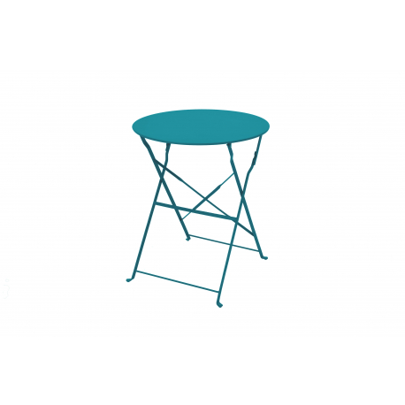 Table ronde "Cordelia" Bistrot pliante Turquoise 60cm - SUNJOY