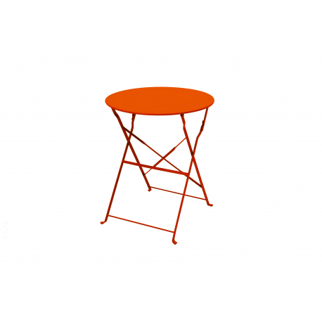 Table ronde "Cordelia" Bistrot pliante Mandarine 60cm - SUNJOY