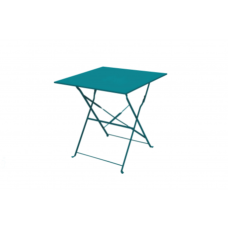 Table Pliante "Cordelia" 70x70cm Acier Turquoise - SUNJOY