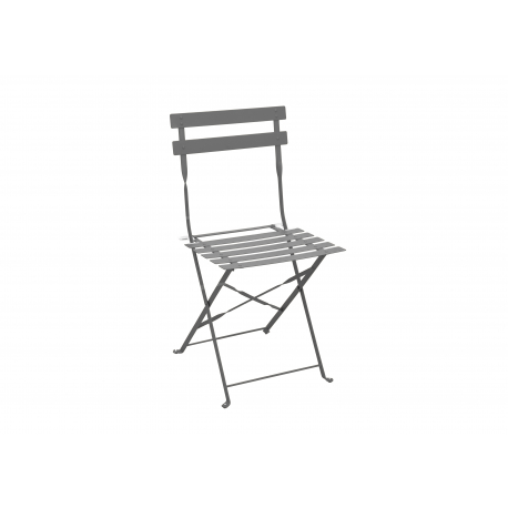 Lot De 2 Chaises Pliantes Gris "Cordelia" Acier - SUNJOY