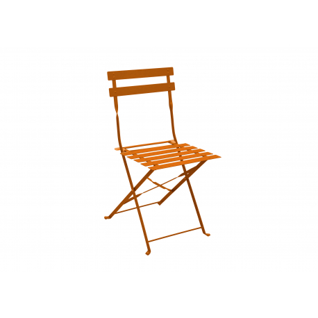 Lot De 2 Chaises Pliantes Mandarine "Cordelia" Acier - SUNJOY